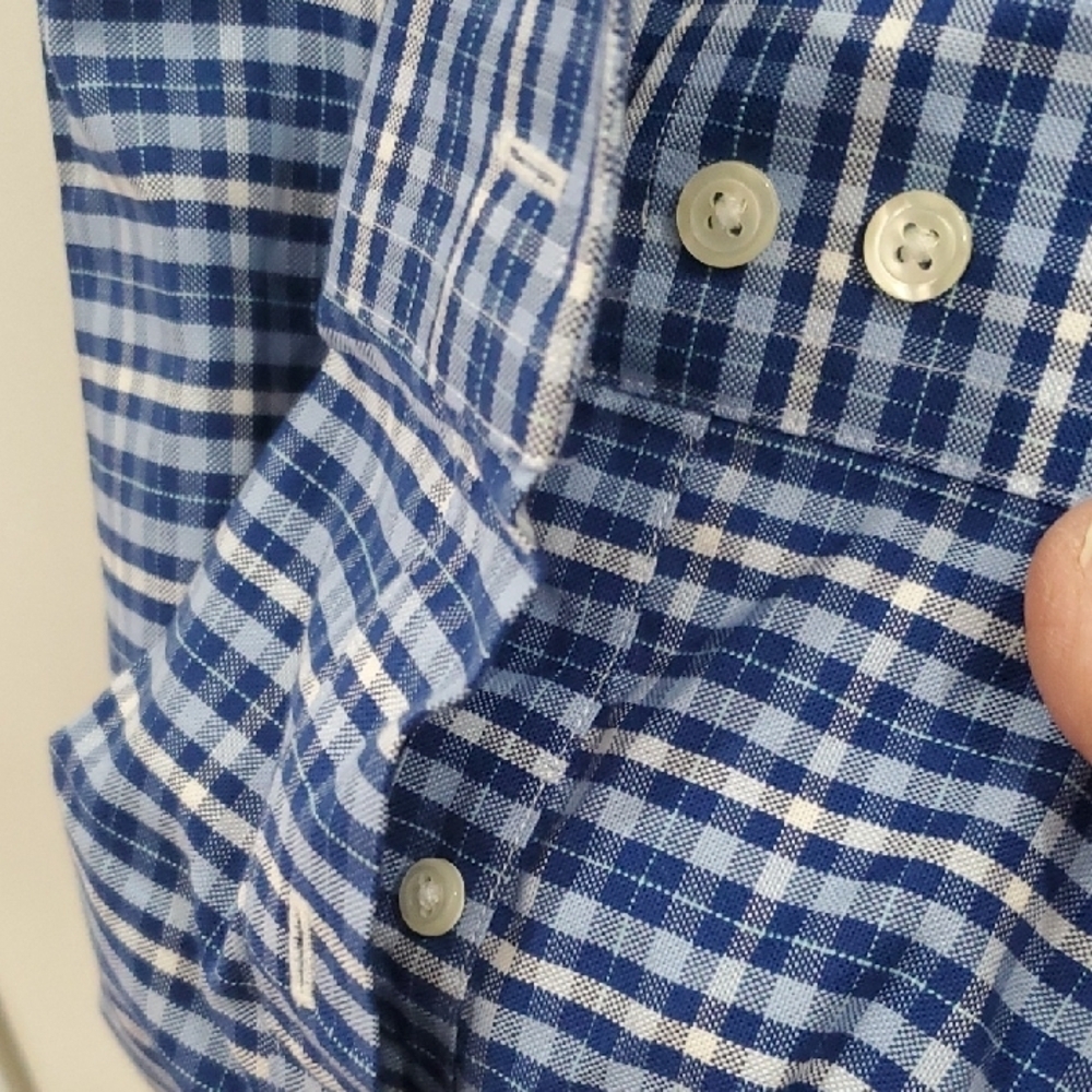 Brooks Brothers Blue Checkered Men's Shirt - Picture 6 of 12
